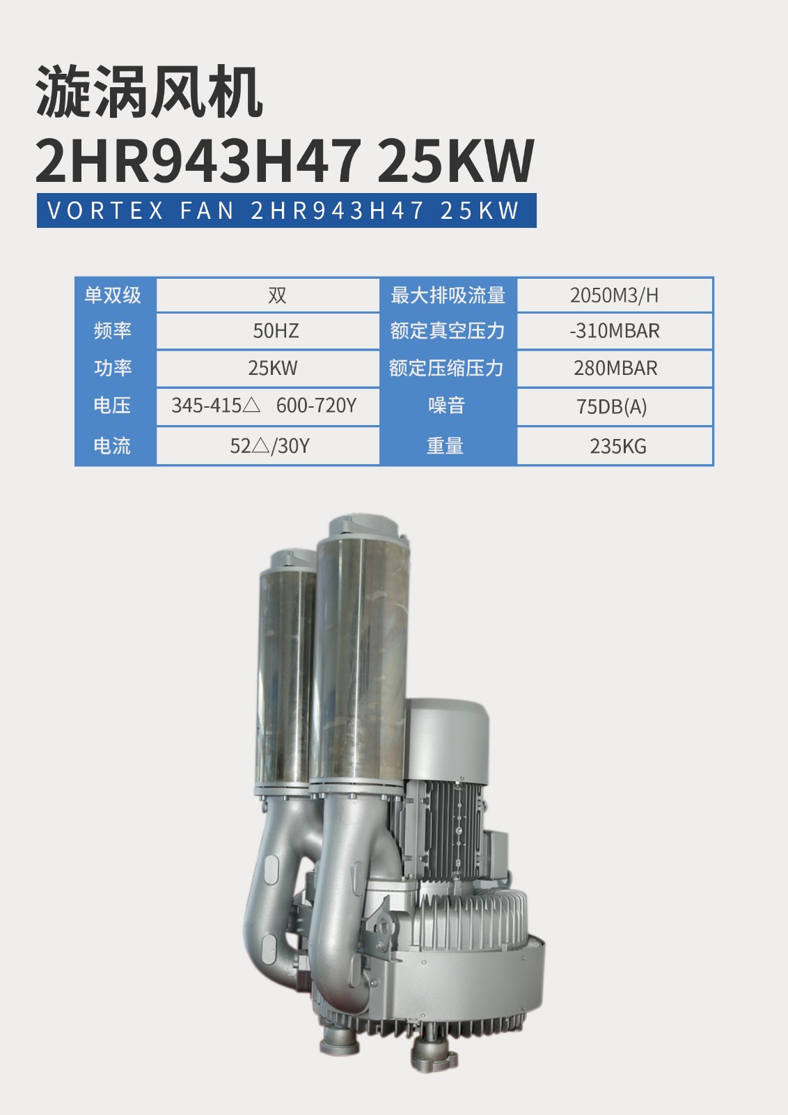 漩渦風(fēng)機(jī)2HR943H47-25KW